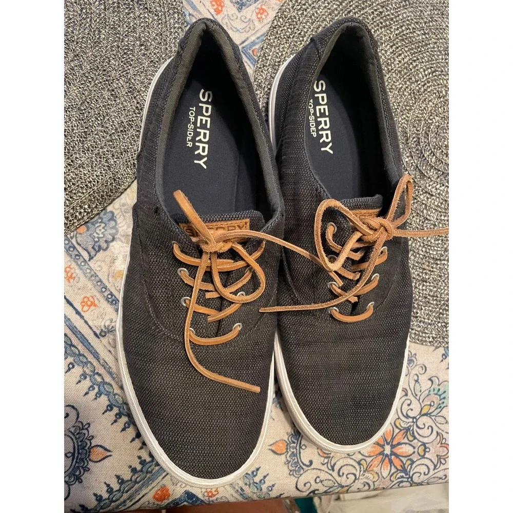 Sperry Top-Sider Mens Striper II CVO Washed Canvas Sneakers blue STS19611Size 12